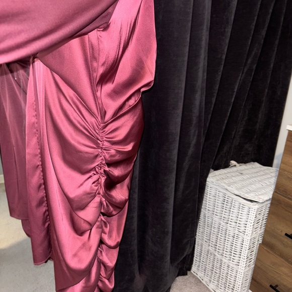 Fashion Nova Satin Burgundy Dress - Picture 5 of 6